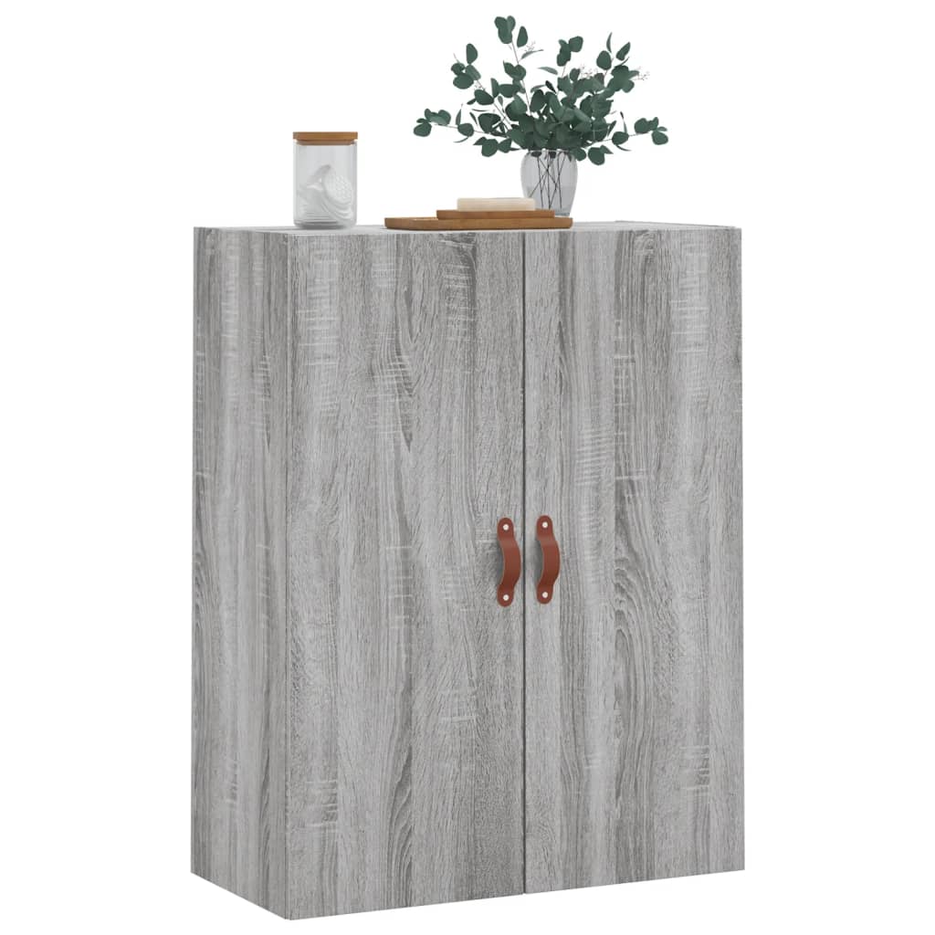 vidaXL Wall Mounted Cabinet Grey Sonoma 69.5x34x90 cm 4