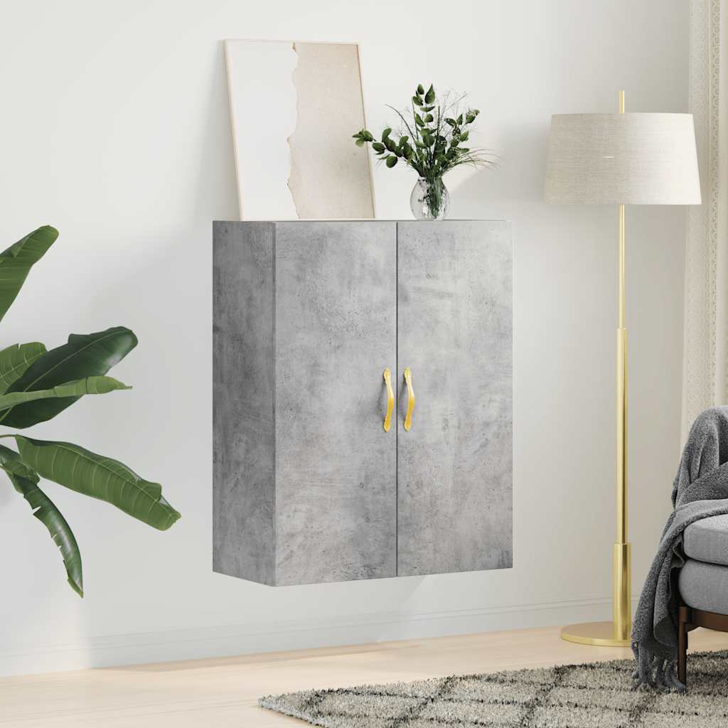 vidaXL Wall Mounted Cabinet Concrete Grey 69.5x34x90 cm 3