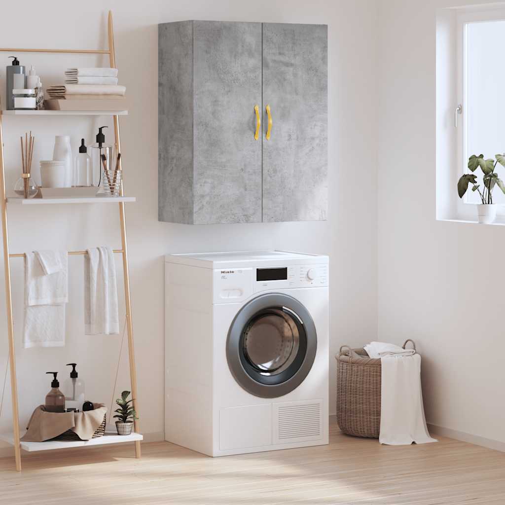 vidaXL Wall Mounted Cabinet Concrete Grey 69.5x34x90 cm 1
