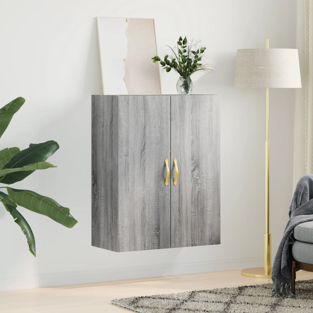 vidaXL Wall Mounted Cabinet Grey Sonoma 69.5x34x90 cm 3