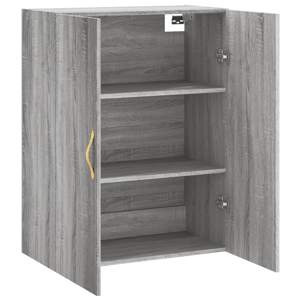 vidaXL Wall Mounted Cabinet Grey Sonoma 69.5x34x90 cm 6