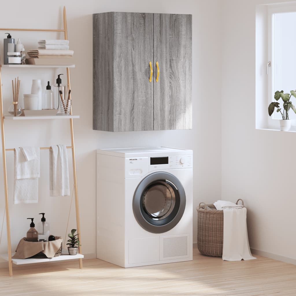 vidaXL Wall Mounted Cabinet Grey Sonoma 69.5x34x90 cm 1