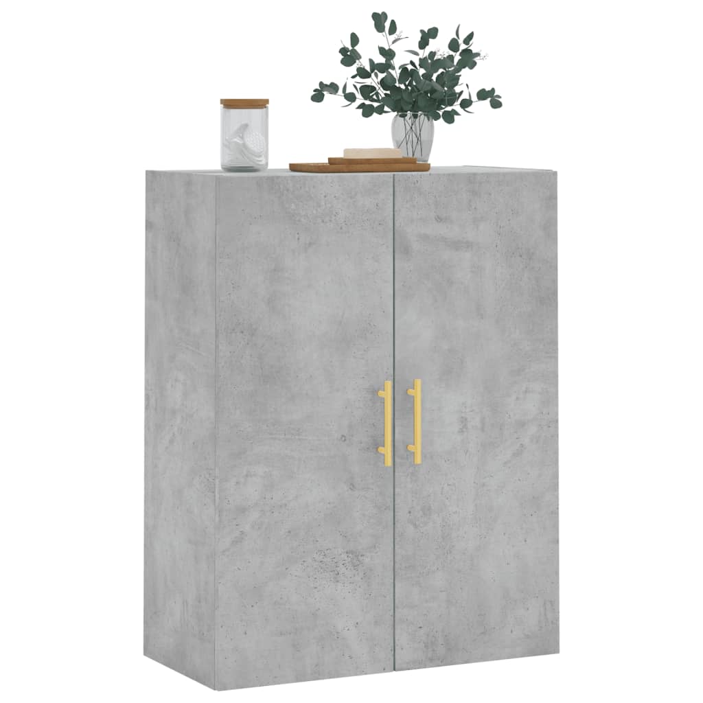 vidaXL Wall Mounted Cabinet Concrete Grey 69.5x34x90 cm 4