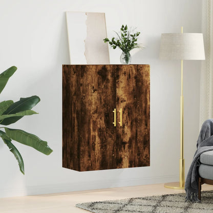 vidaXL Wall Mounted Cabinet Smoked Oak 69.5x34x90 cm 3