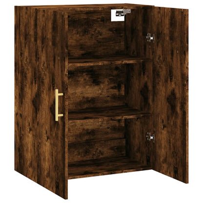 vidaXL Wall Mounted Cabinet Smoked Oak 69.5x34x90 cm 6