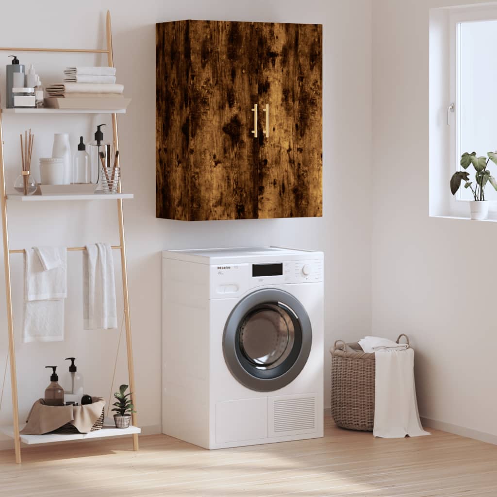 vidaXL Wall Mounted Cabinet Smoked Oak 69.5x34x90 cm 1