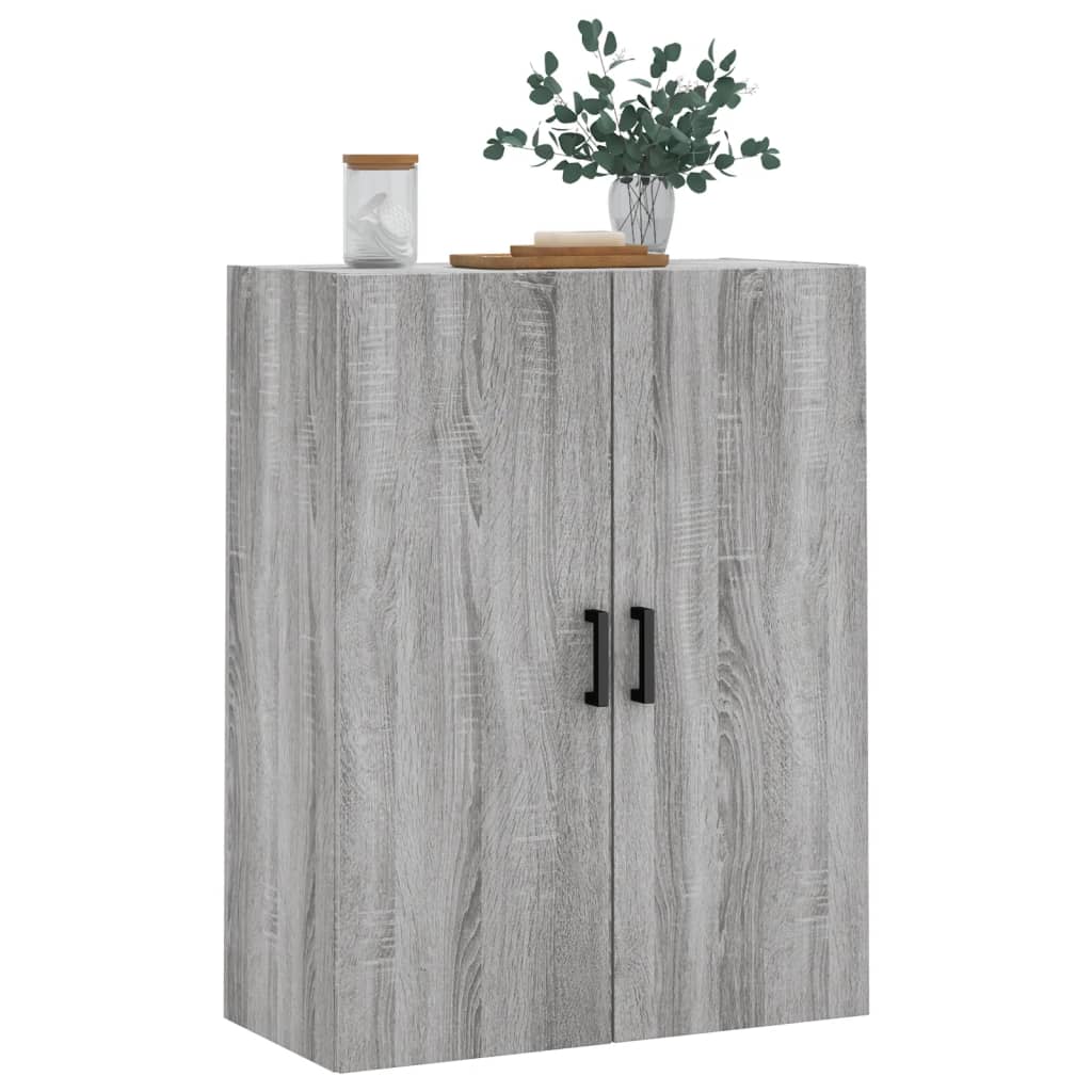 vidaXL Wall Mounted Cabinet Grey Sonoma 69.5x34x90 cm 4