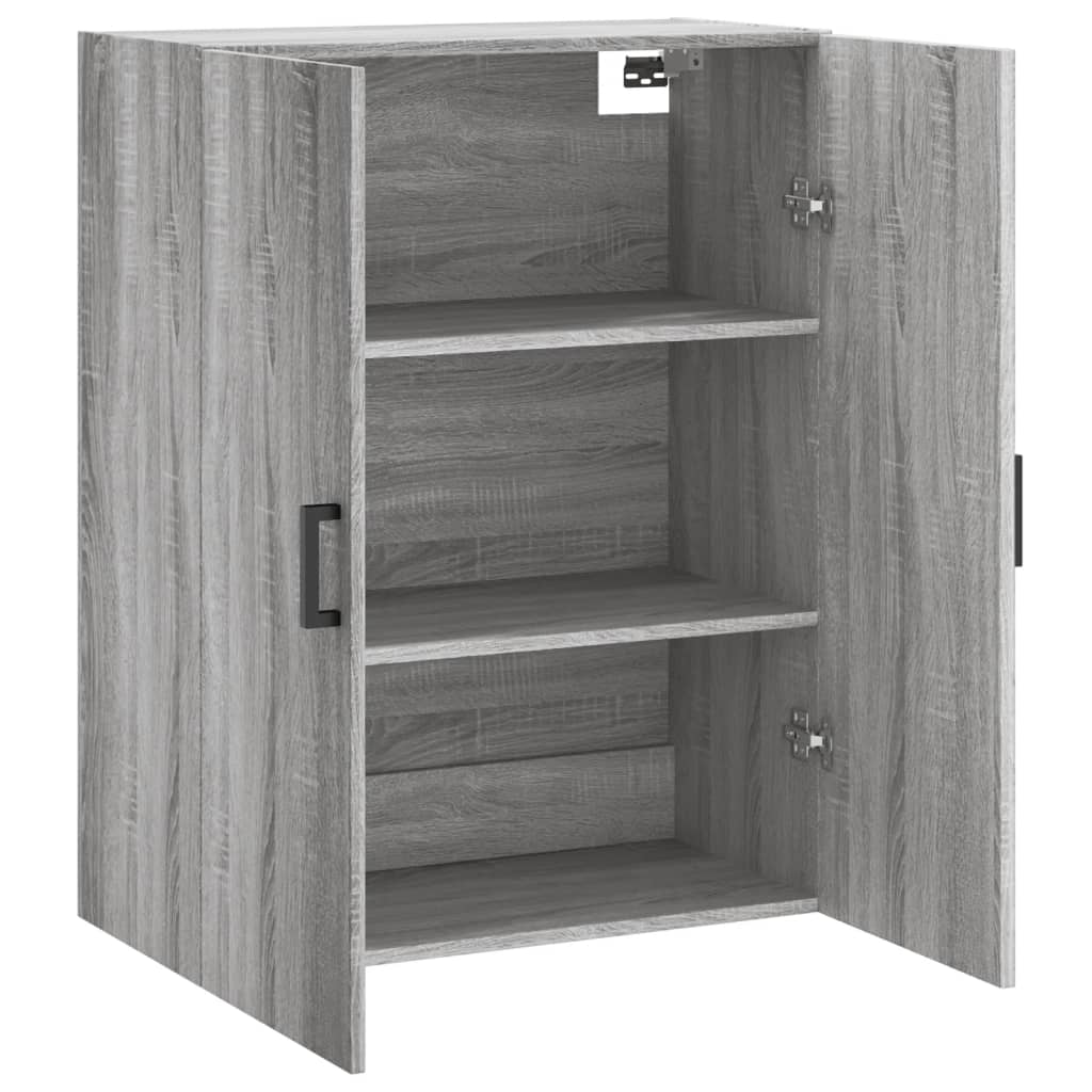 vidaXL Wall Mounted Cabinet Grey Sonoma 69.5x34x90 cm 6