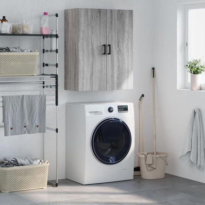 vidaXL Wall Mounted Cabinet Grey Sonoma 69.5x34x90 cm 1