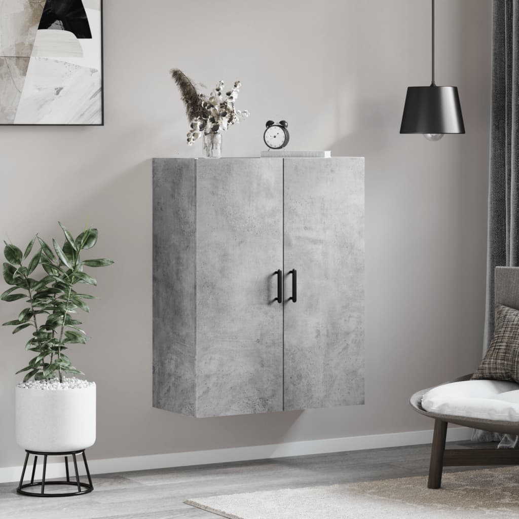 Wall Mounted Cabinet 69,5x34x90 cm Concrete grey