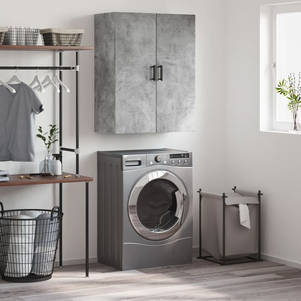 Wall Mounted Cabinet 69,5x34x90 cm Concrete grey