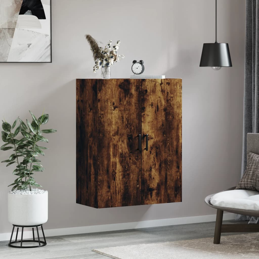 Wall Mounted Cabinet 69,5x34x90 cm Smoked oak