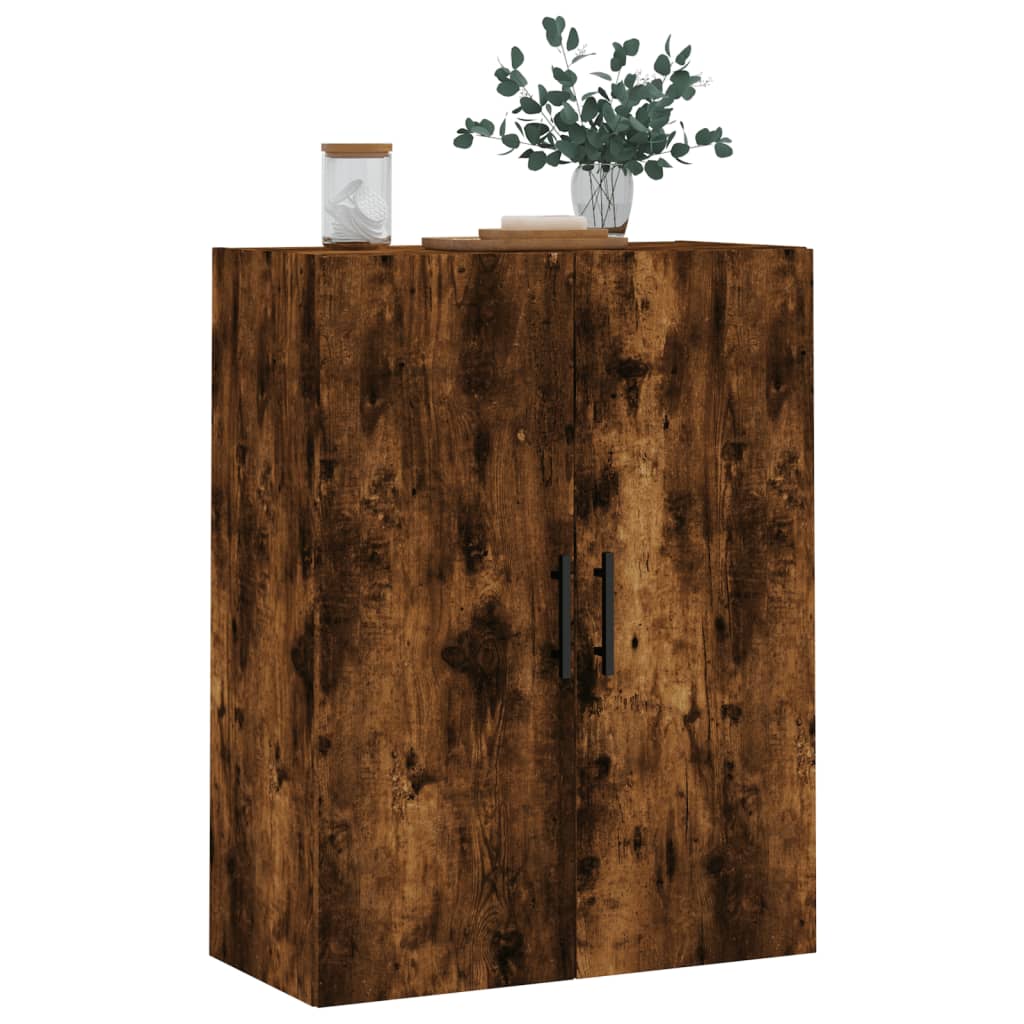 vidaXL Wall Mounted Cabinet Smoked Oak 69.5x34x90 cm 4