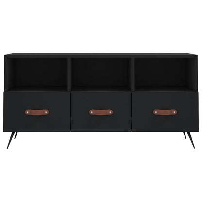 vidaXL TV Cabinet Black 102x36x50 cm Engineered Wood 5