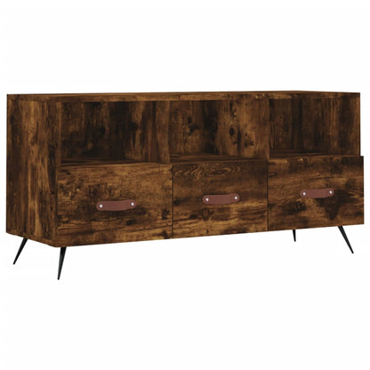 vidaXL TV Cabinet Smoked Oak 102x36x50 cm Engineered Wood 2