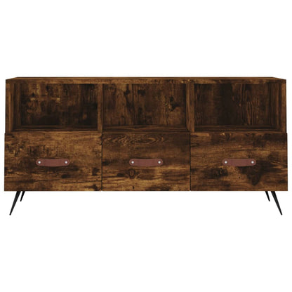 vidaXL TV Cabinet Smoked Oak 102x36x50 cm Engineered Wood 5