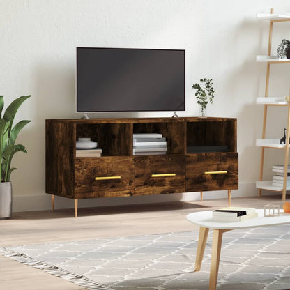 vidaXL TV Cabinet Smoked Oak 102x36x50 cm Engineered Wood 1