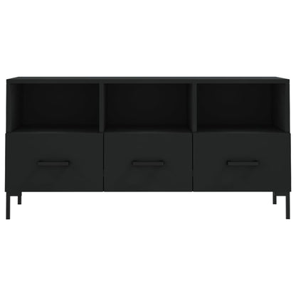vidaXL TV Cabinet Black 102x36x50 cm Engineered Wood 5