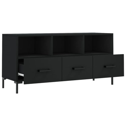 vidaXL TV Cabinet Black 102x36x50 cm Engineered Wood 6