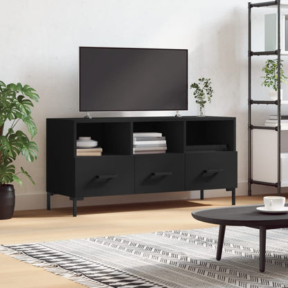 vidaXL TV Cabinet Black 102x36x50 cm Engineered Wood 1