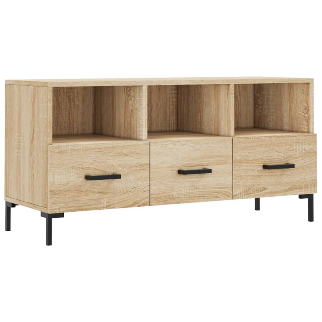 vidaXL TV Cabinet Sonoma Oak 102x36x50 cm Engineered Wood 2
