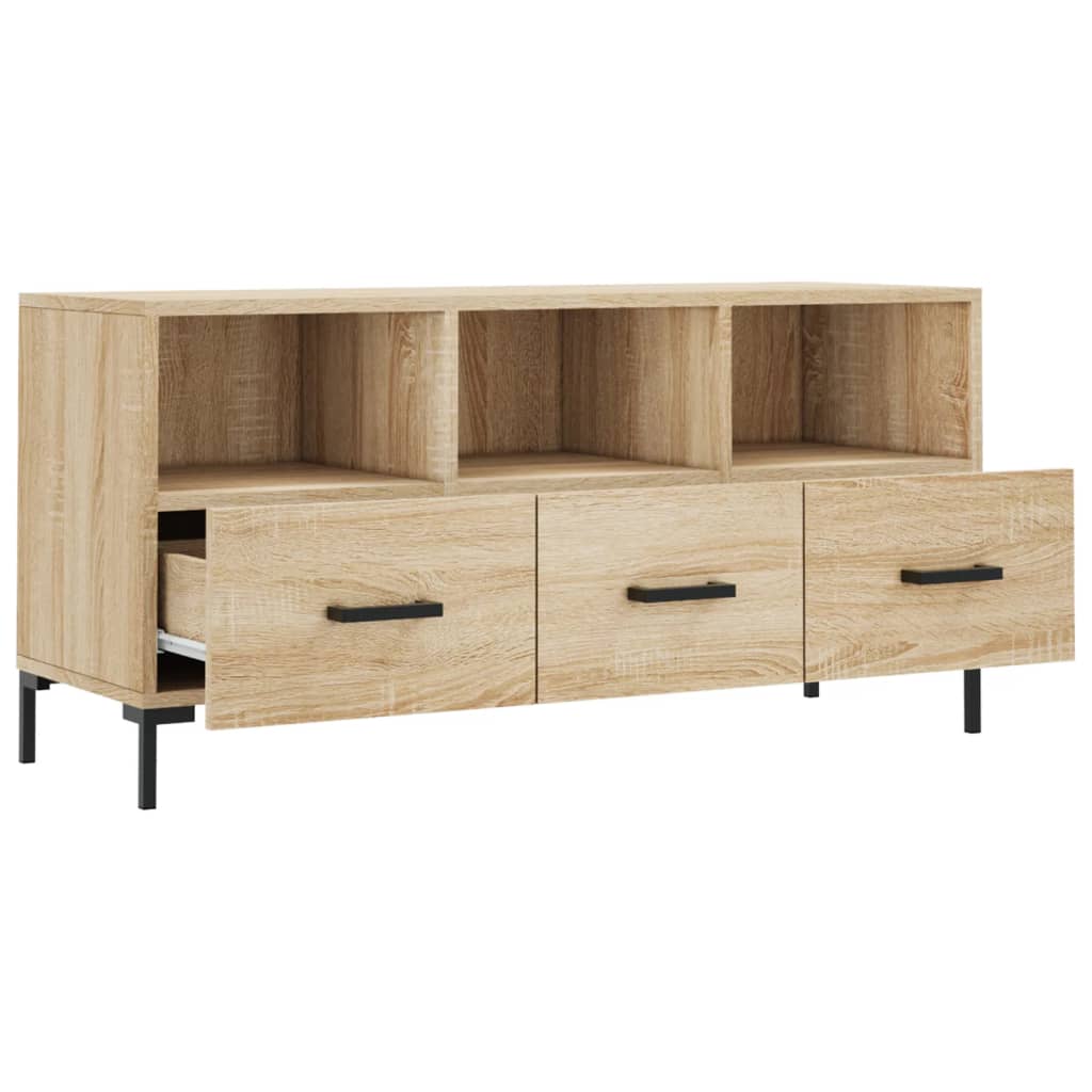 vidaXL TV Cabinet Sonoma Oak 102x36x50 cm Engineered Wood 6
