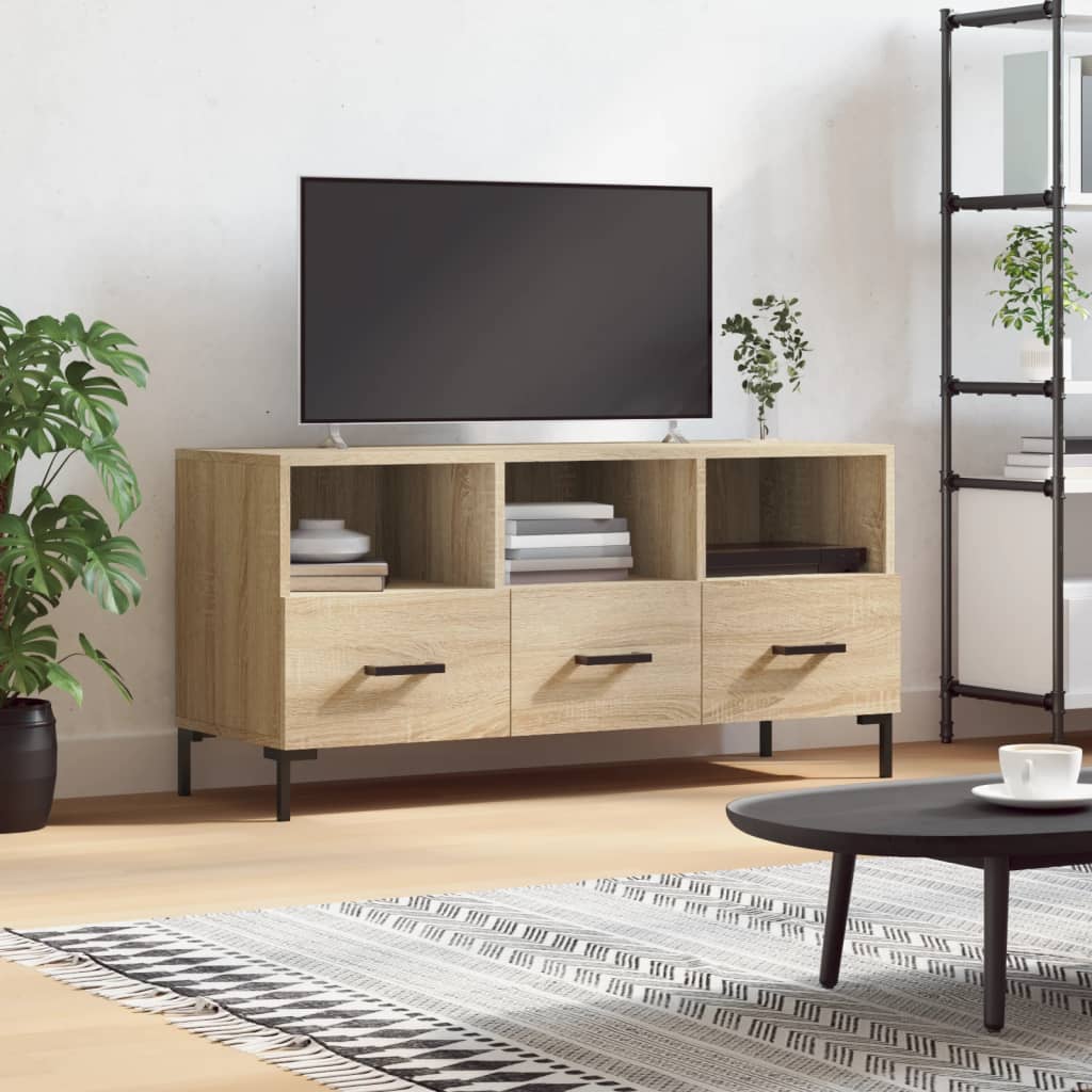 vidaXL TV Cabinet Sonoma Oak 102x36x50 cm Engineered Wood 1