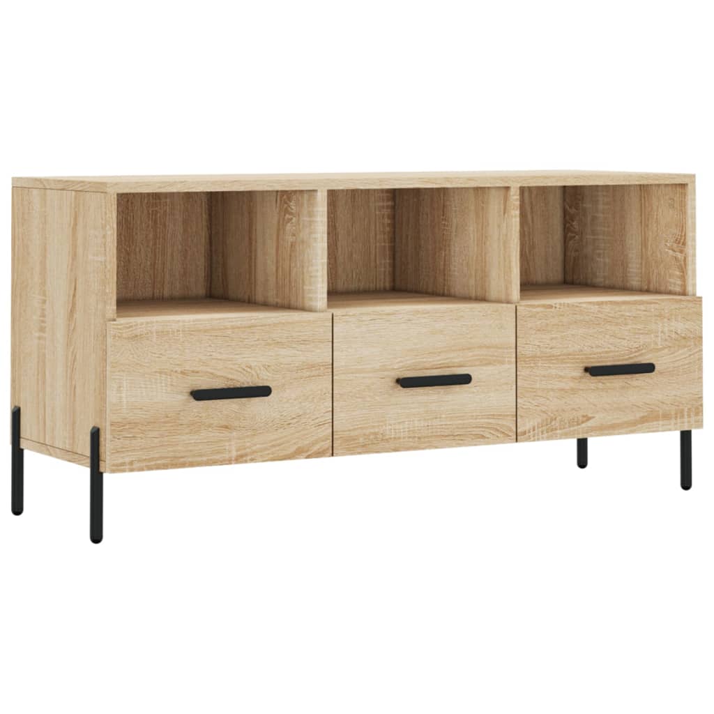 vidaXL TV Cabinet Sonoma Oak 102x36x50 cm Engineered Wood 2