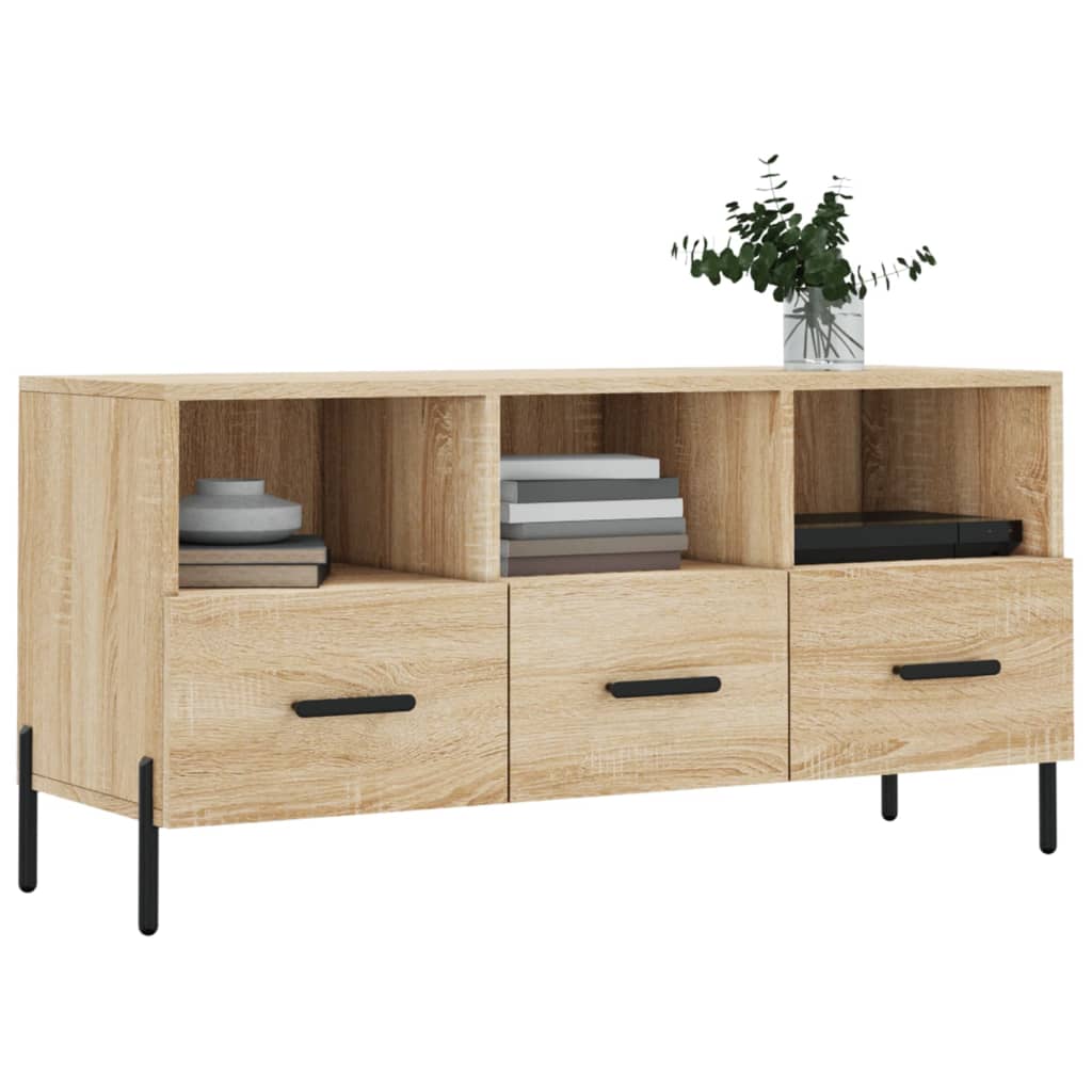 vidaXL TV Cabinet Sonoma Oak 102x36x50 cm Engineered Wood 3