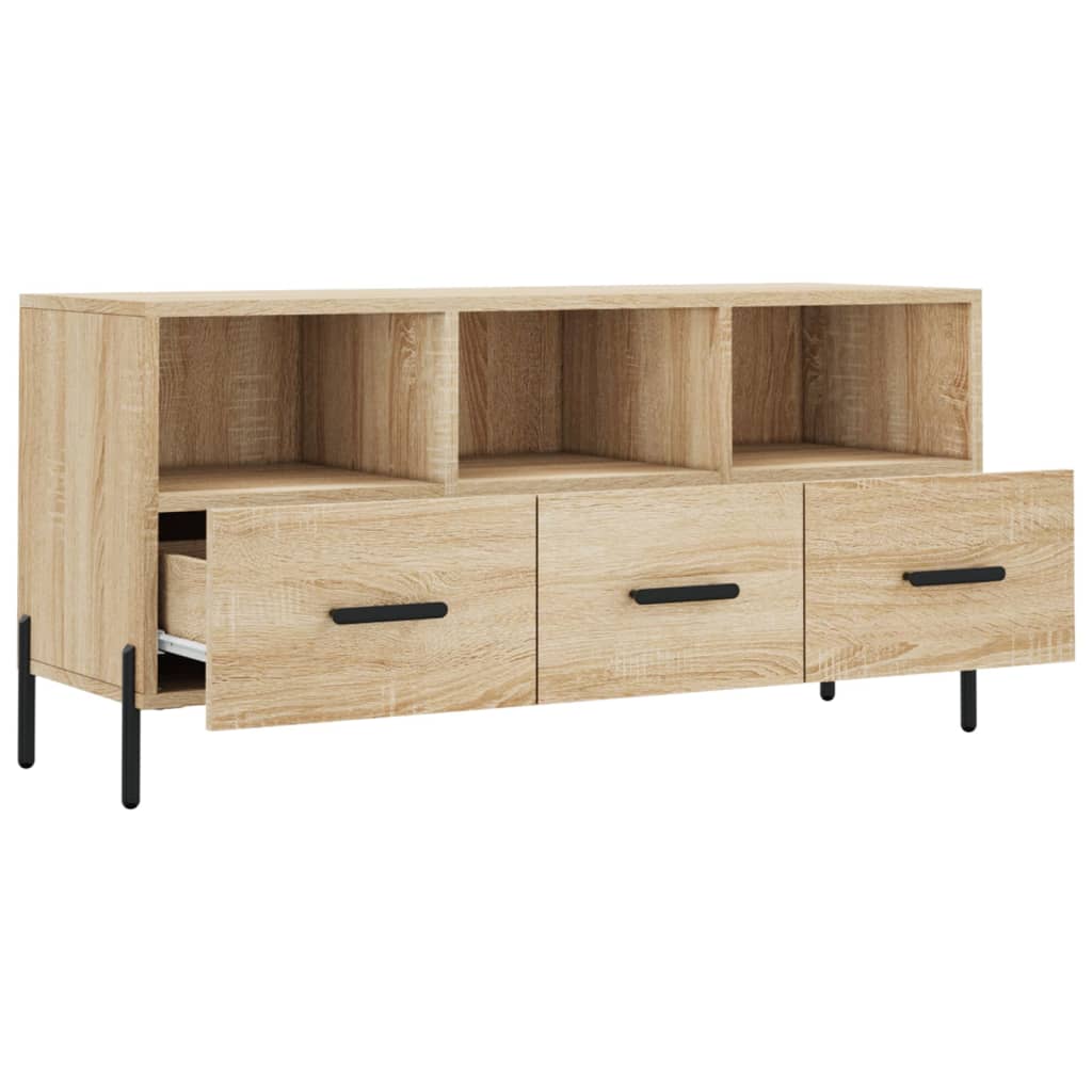 vidaXL TV Cabinet Sonoma Oak 102x36x50 cm Engineered Wood 6