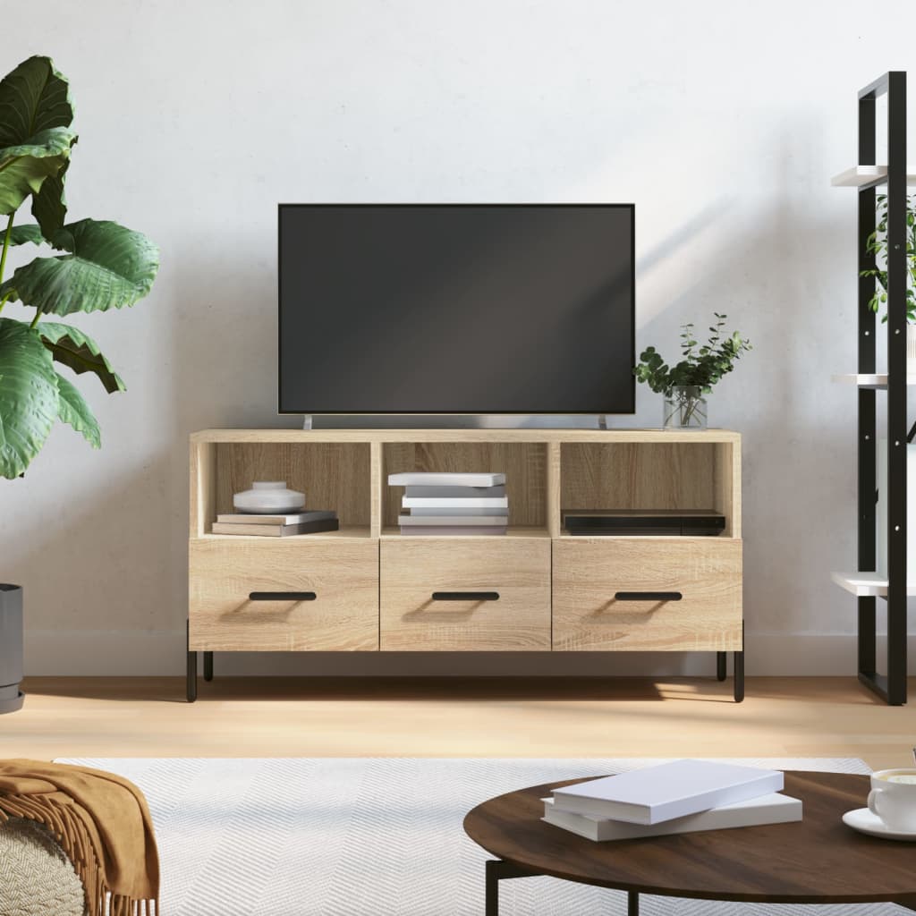 vidaXL TV Cabinet Sonoma Oak 102x36x50 cm Engineered Wood 1
