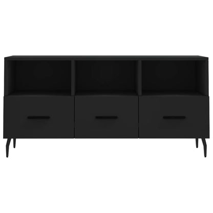 vidaXL TV Cabinet Black 102x36x50 cm Engineered Wood 5