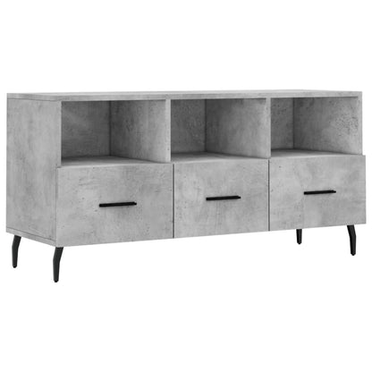 vidaXL TV Cabinet Concrete Grey 102x36x50 cm Engineered Wood 2