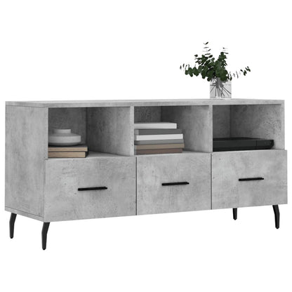vidaXL TV Cabinet Concrete Grey 102x36x50 cm Engineered Wood 3
