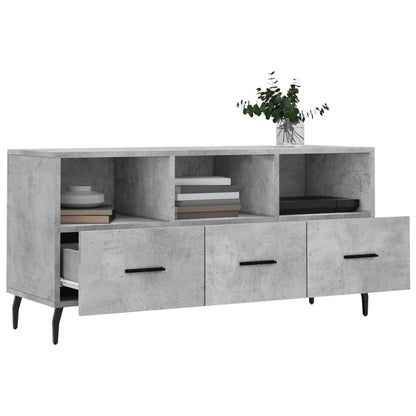vidaXL TV Cabinet Concrete Grey 102x36x50 cm Engineered Wood 4