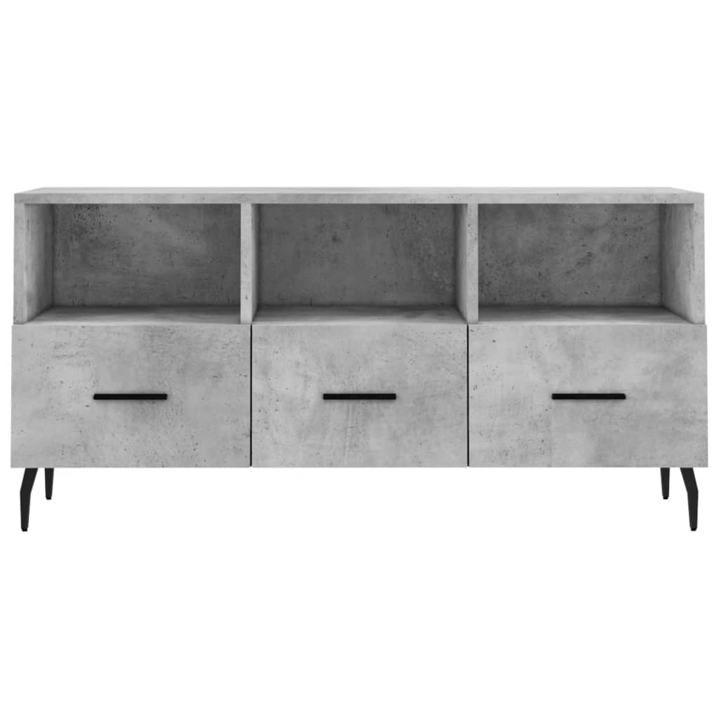 vidaXL TV Cabinet Concrete Grey 102x36x50 cm Engineered Wood 5