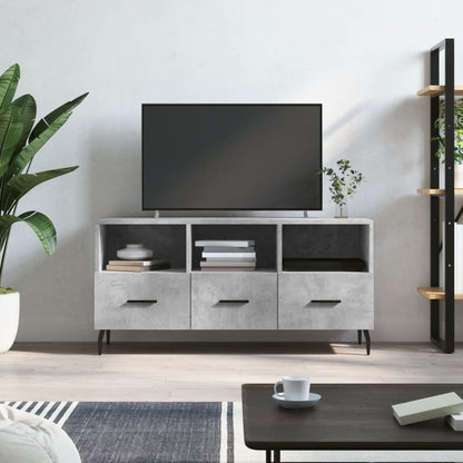 vidaXL TV Cabinet Concrete Grey 102x36x50 cm Engineered Wood 1