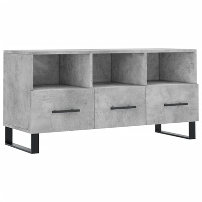 vidaXL TV Cabinet Concrete Grey 102x36x50 cm Engineered Wood 2