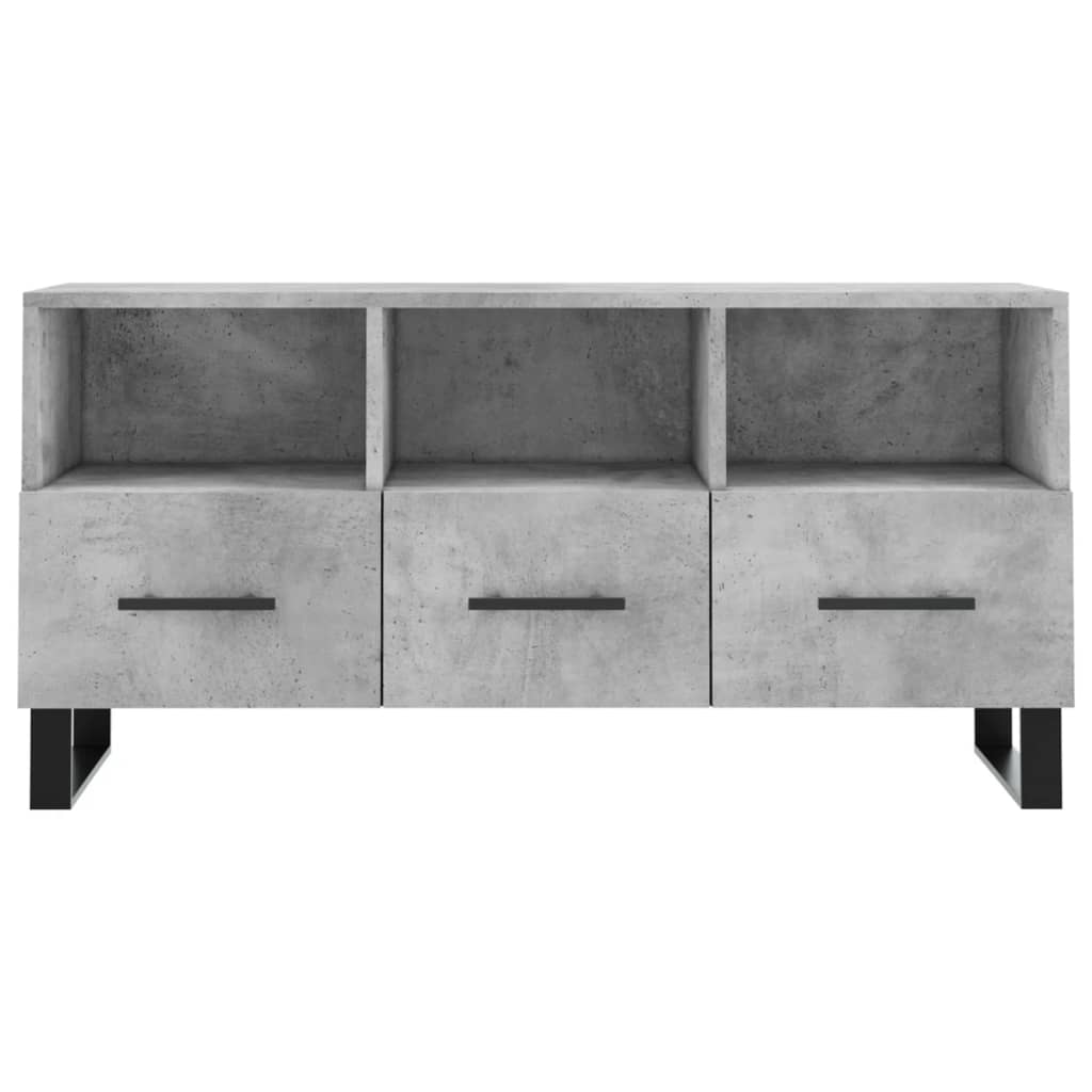 vidaXL TV Cabinet Concrete Grey 102x36x50 cm Engineered Wood 5