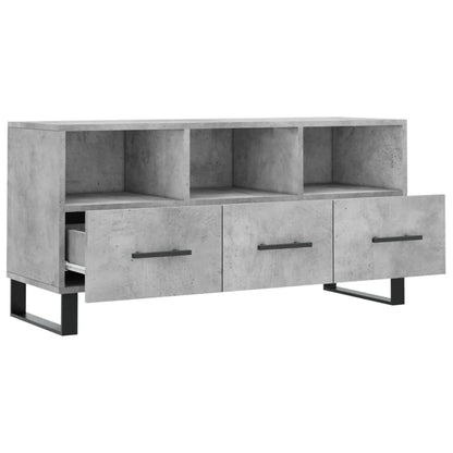 vidaXL TV Cabinet Concrete Grey 102x36x50 cm Engineered Wood 6