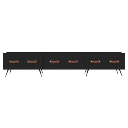 vidaXL TV Cabinet Black 150x36x30 cm Engineered Wood 5