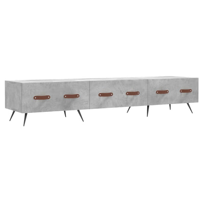 vidaXL TV Cabinet Concrete Grey 150x36x30 cm Engineered Wood 2