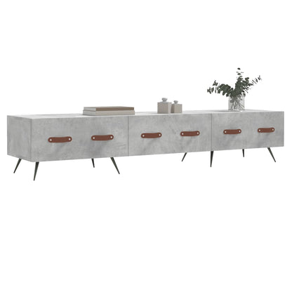vidaXL TV Cabinet Concrete Grey 150x36x30 cm Engineered Wood 3