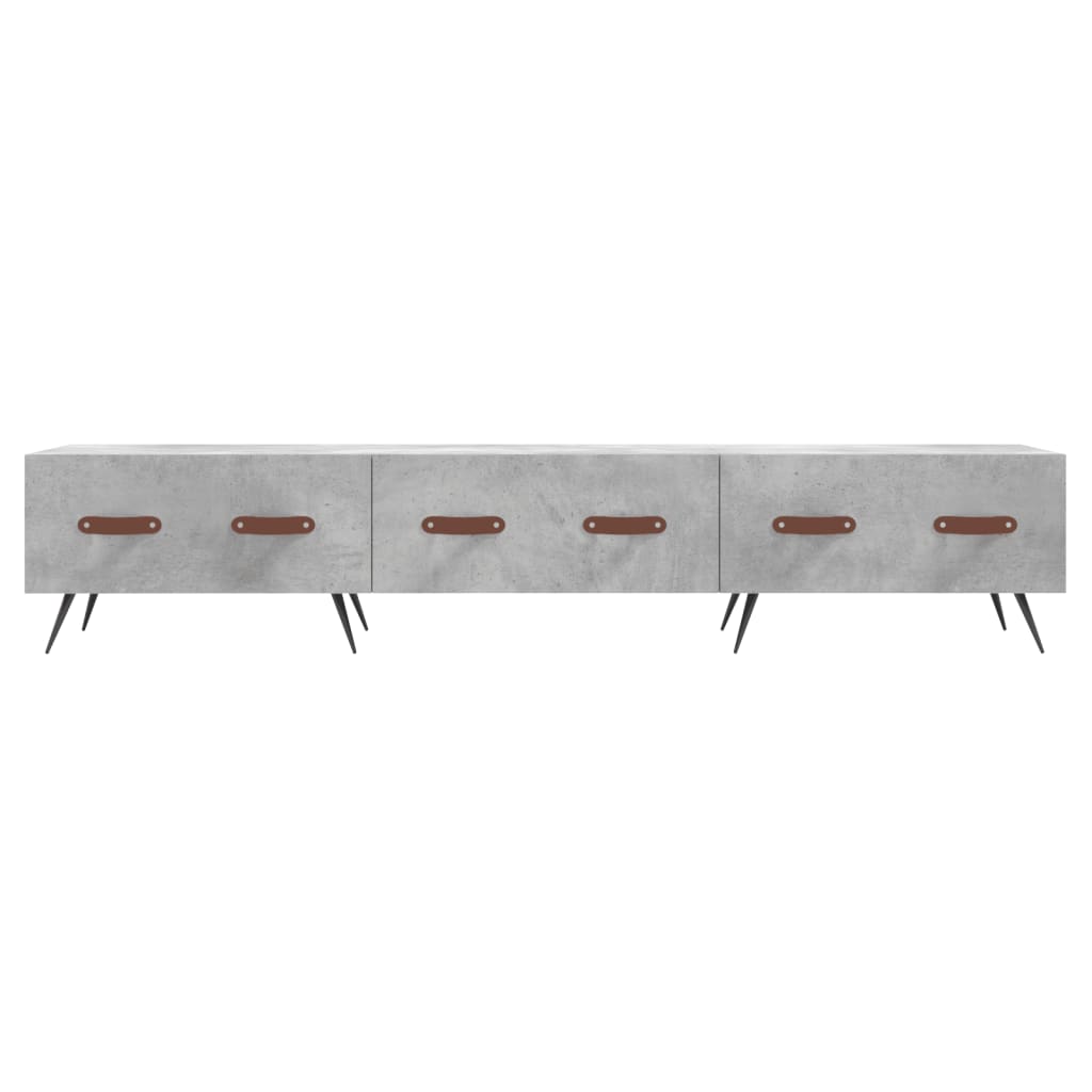 vidaXL TV Cabinet Concrete Grey 150x36x30 cm Engineered Wood 5