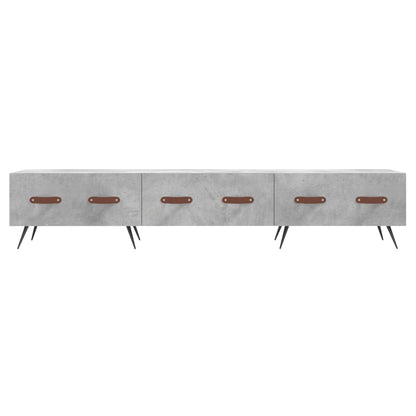 vidaXL TV Cabinet Concrete Grey 150x36x30 cm Engineered Wood 5