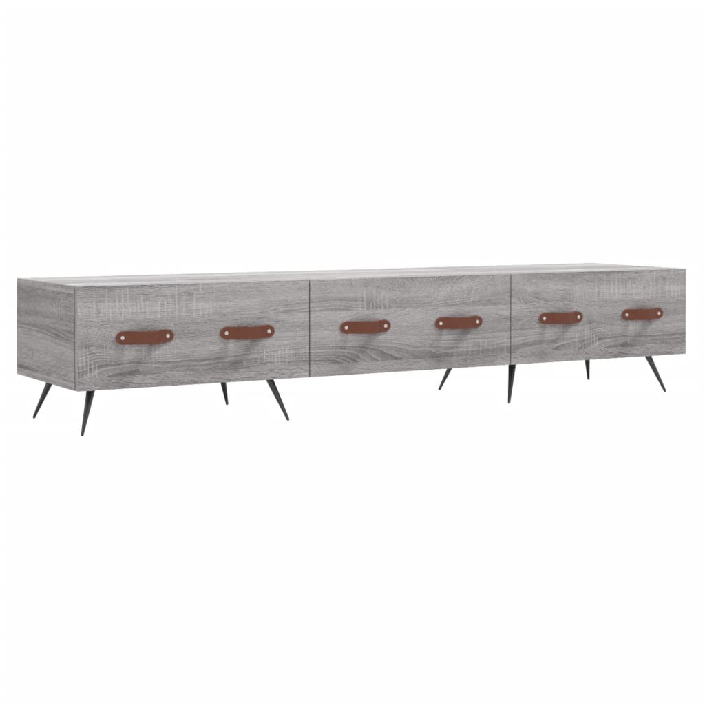vidaXL TV Cabinet Grey Sonoma 150x36x30 cm Engineered Wood 2