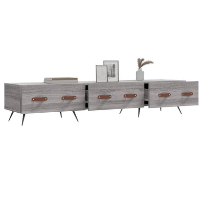 vidaXL TV Cabinet Grey Sonoma 150x36x30 cm Engineered Wood 4
