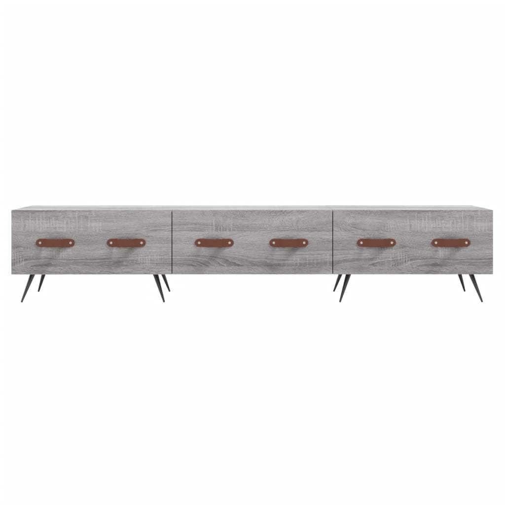 vidaXL TV Cabinet Grey Sonoma 150x36x30 cm Engineered Wood 5