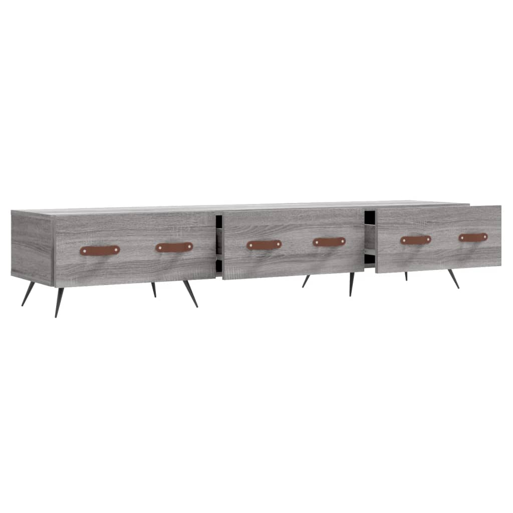 vidaXL TV Cabinet Grey Sonoma 150x36x30 cm Engineered Wood 6