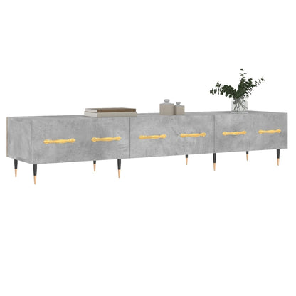 vidaXL TV Cabinet Concrete Grey 150x36x30 cm Engineered Wood 3